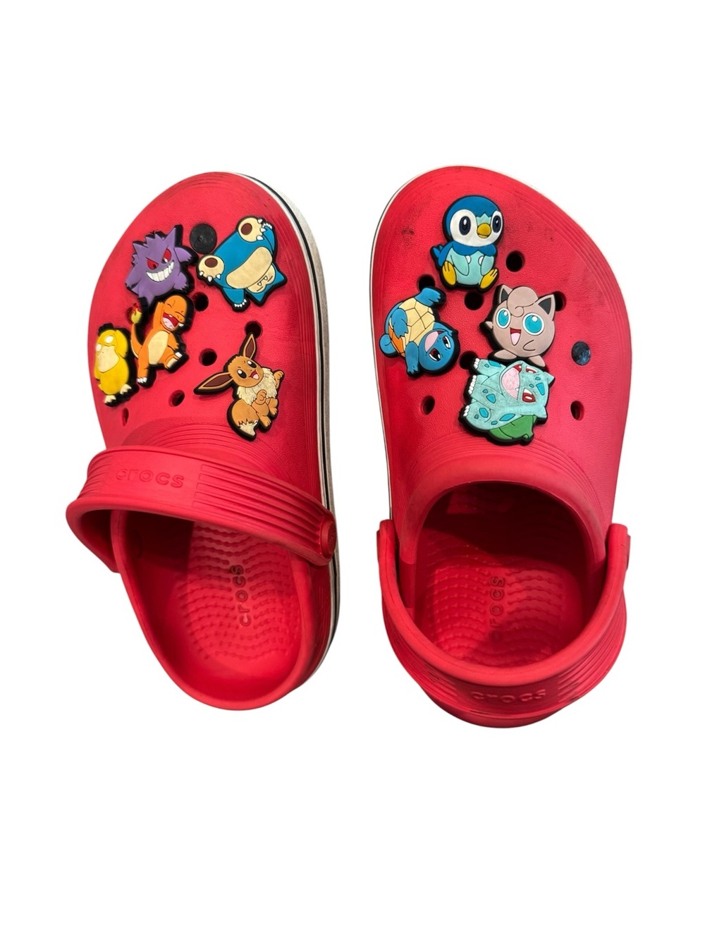 CROCS Kids Clogs with Pokémon Jibbitz — Red kids 13
